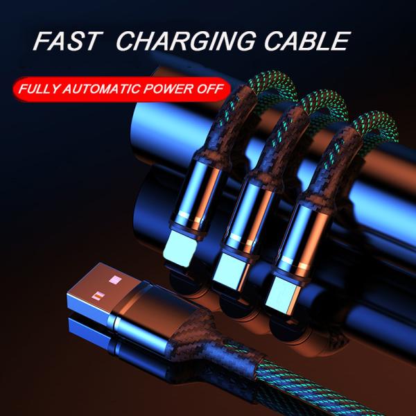 Cotton Braided USB 2.0 Charging Cable Type C 3.5A Fast Charging Cables