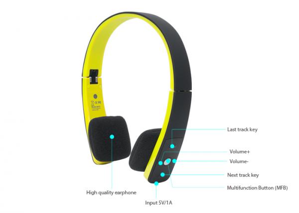 Waterproof Bluetooth Stereo Headphones for iPhone / ipods / Tablet PC