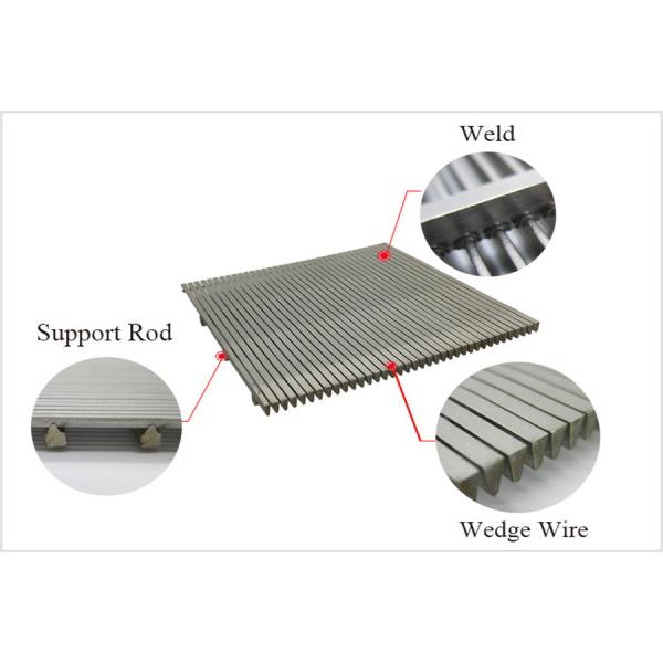 Stainless Steel Slotted Vee Wedge Wire Screen Panel Electric Resistance Welding