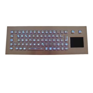 Quality Ip67 Wired Illuminated Steel Keyboard Vandal Proof Waterproof Touchpad Industrial wholesale