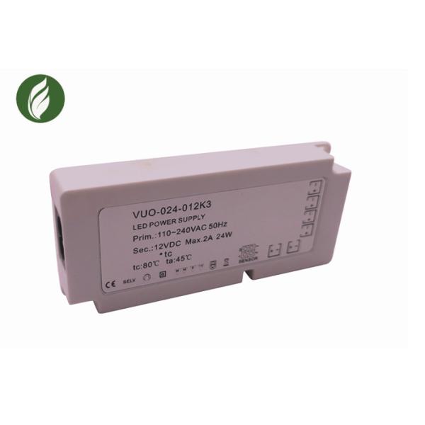 RoHS Fireproof 24 Volt DC LED Power Supply Ultralight For Under Cabinet Lighting