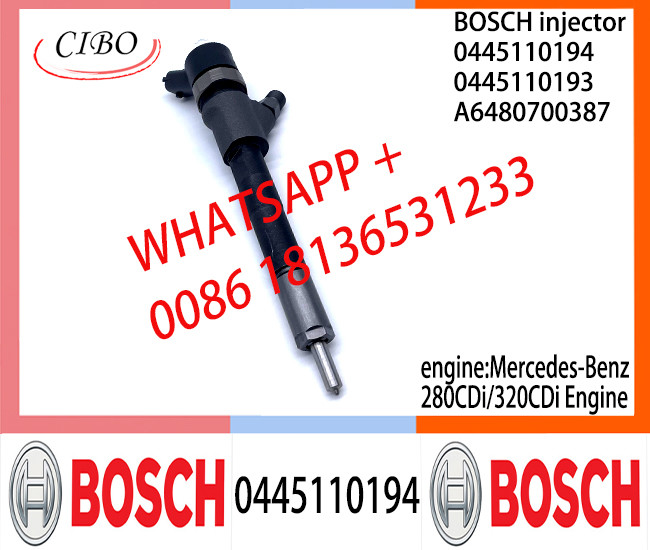 BOSCH Common fuel Rail Injector 0445110191 0445110192 0445110193 0445110194 0445110263 0445110264 for Mercedes-Benz