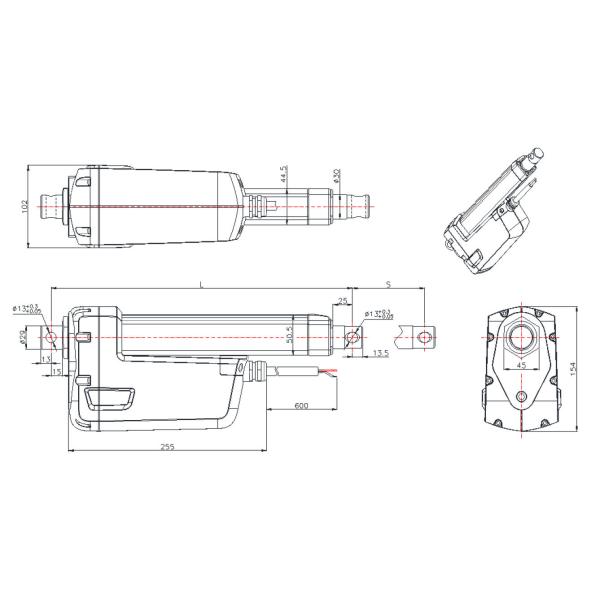 203mm stroke 8'' 12vdc electric linear actuators for manure spreader