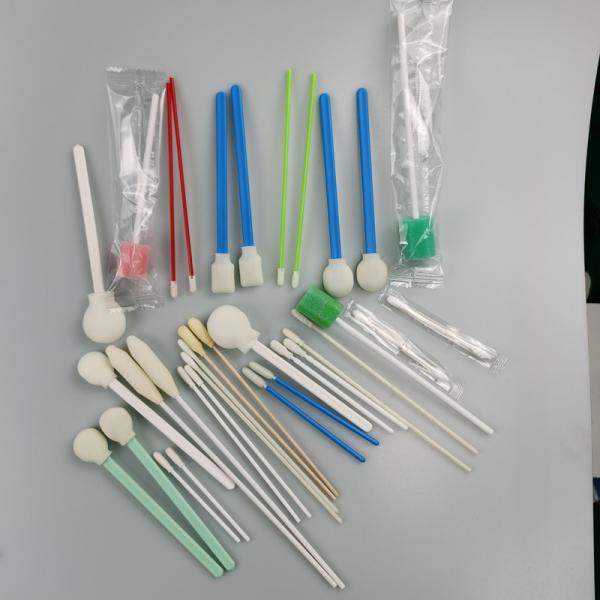 Open Cell No Fluorescence Disposable Sterile Swab Length 126mm