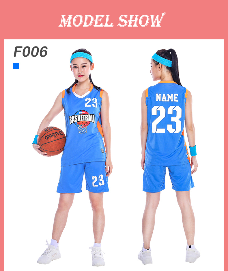 High quality women's basketball wear Customized design printed logo pattern girls' sports jerssy competition training team suit