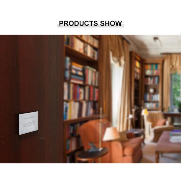 Glomarket Tuya Wifi/Zigbee EU/UK Smart Dimmer Light Switch Tempered Glass Touch Wall Electrical Light Dimmer Switch