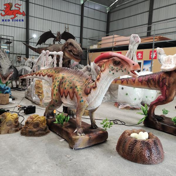 220V 380V Realistic Animatronic Dinosaur Parasaurolophus Model