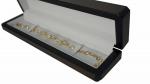 Glossy Black Wooden Jewelry Box 24*6*3.6cm Dimension With Inner Faux Suede