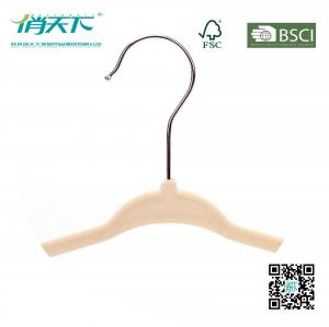 Quality Betterall Low-price Khaki Velvet Hanger with Non-slip Shoulder wholesale