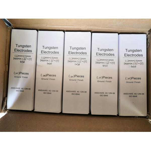 Blue 2% Lanthanated TIG 1/16'' x 7'' 10 Pack WL20 Ground Finish Tungsten Electrodes