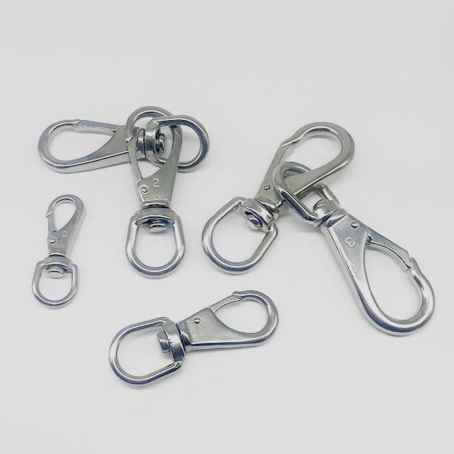 Heavy Industry Black Finish Stainless Steel Polished AISI304 Swivel Eye Blot Spring Hooks Swivel Snap Hook