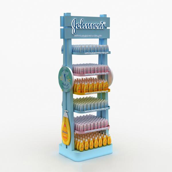 Customized Cleansing Water Display Shelf Wooden Display Rack for Maternal and Infant Store