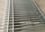 Powder Coated Security Picket Tubular Steel Fence , Ornamental Fence Panels