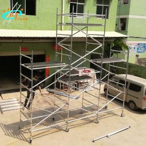 China OEM Aluminium Scaffold Tower 6m Platform Height With Outriggers on sale