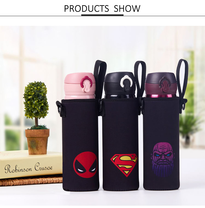 Reusable 13.5CM Height Neoprene Glass Water Bottle Sleeve