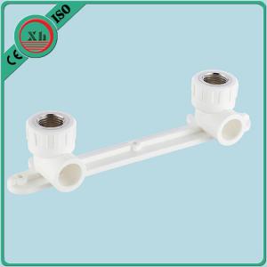 China Wall Mount Water Filter Pipe Fittings , White Double Ppr Female Elbow on sale