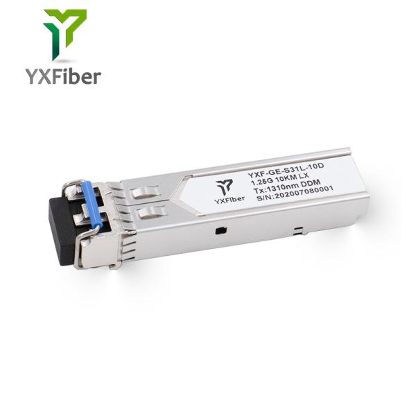1.25 Gbps Duplex 10km 1310nm LC DDM 1.25G SFP Optical Module