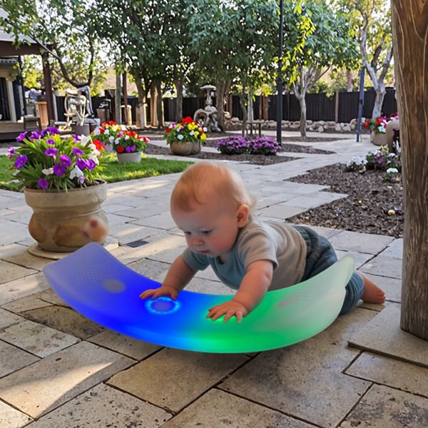 TouchControl Color Changing Seesaw Swing Waterproof Outdoor Furniture for Backyard Outdoor Garden Decor Furniture