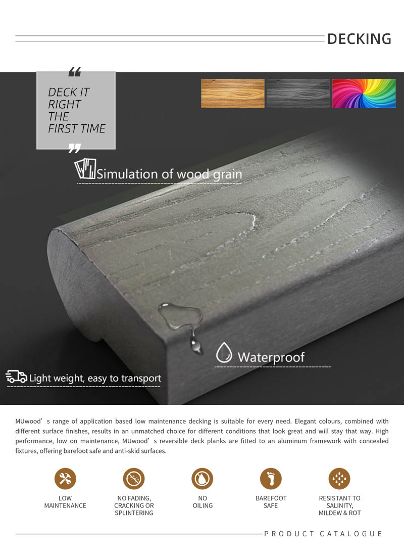 Customized WPC Wood Plastic Composite Bench Chair Waterproof