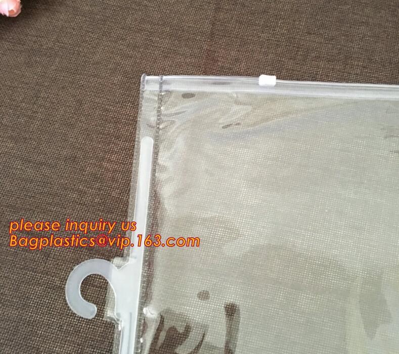 hanger bag with zip lock on the top,Frosted Zip lockk bag EVA PVC hanger bag for clothes, EVA frost drawstring bag, Froste