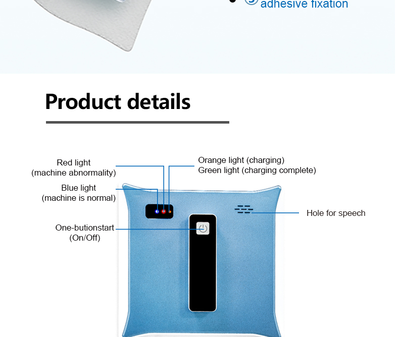 Household Smart Home Cleaning Appliance with Dual Water Spray Function and 500mAn Battery