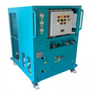 Quality R22 R134a air conditioning non-flammable refrigerant recovery unit 10HP oil less recovery recharge charging machine wholesale