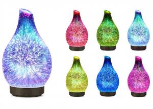Quality 3D Glass Fireworks Aroma Essential Oil Diffuser Mist Maker Ultrasonic Humidifier wholesale