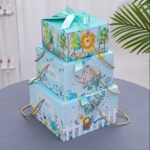 Quality Baby Cloths Set Packaging Paper Gift Box thicken Cardboard Gift Packaging Boxes cartoon wholesale