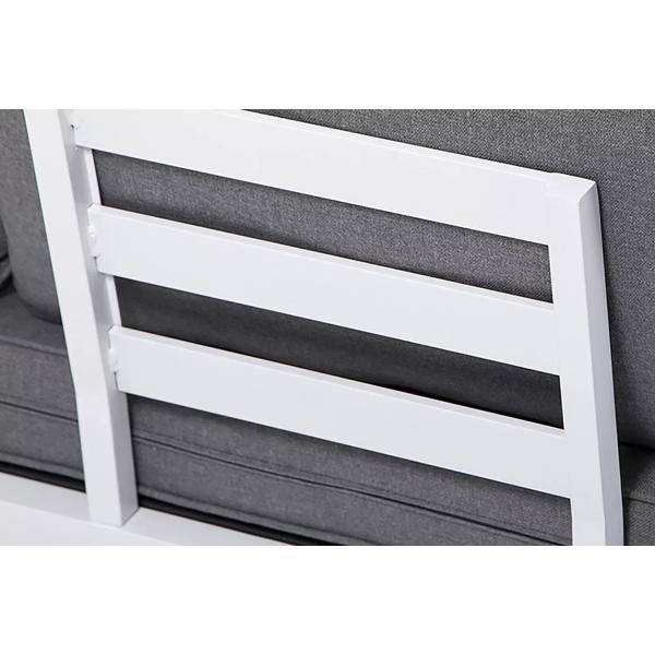Aluminum Frame Patio Set AJUNION Modern Outdoor Furniture Daybed Sectional Lounge Set