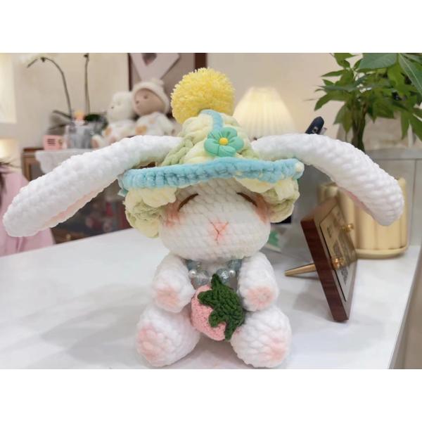 Beginners Crochet Kit for new year gift without necklace, Crochet Animal Kit, Polyester Fiber, Kit for Beginner