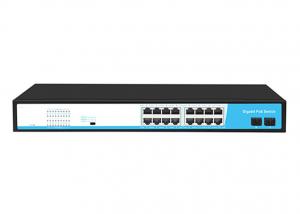 Quality 16 Port POE Network Switch Full Gigabit Support VLAN with 2 Fiber Ports wholesale