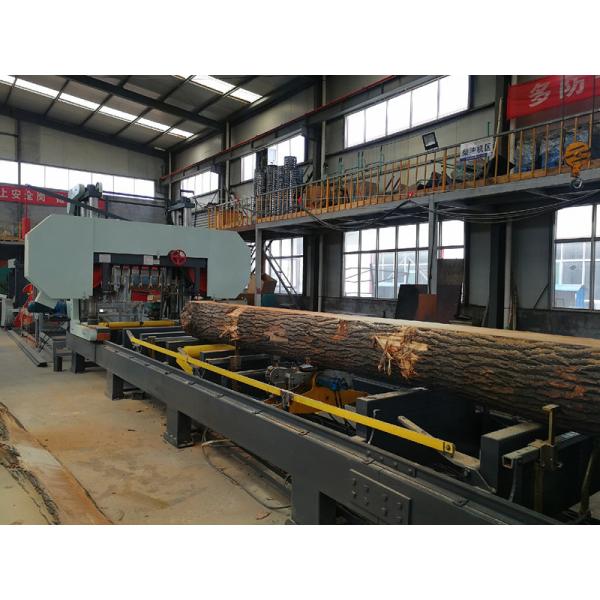 Latest hydraulic horizontal wood band sawmill large size wood cutting horizontal band sawmill