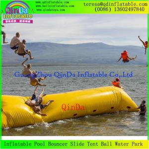China Big Colorful Lake water Air Bag Inflatable Water Launch Jump Blob For Sale on sale