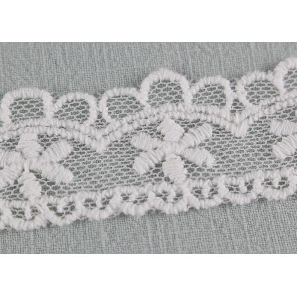 Floral Embroidered Lace Trim Scalloped Mesh Lace Ribbon For Fashion Dress Designer