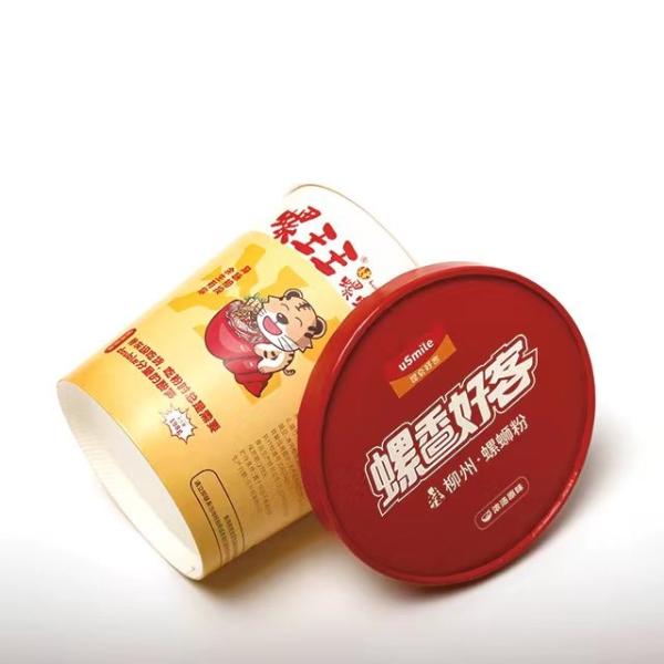 Eco Friendly Ramen Paper Bowl ,1000ml Instant Noodle Bowl Packaging With Lids