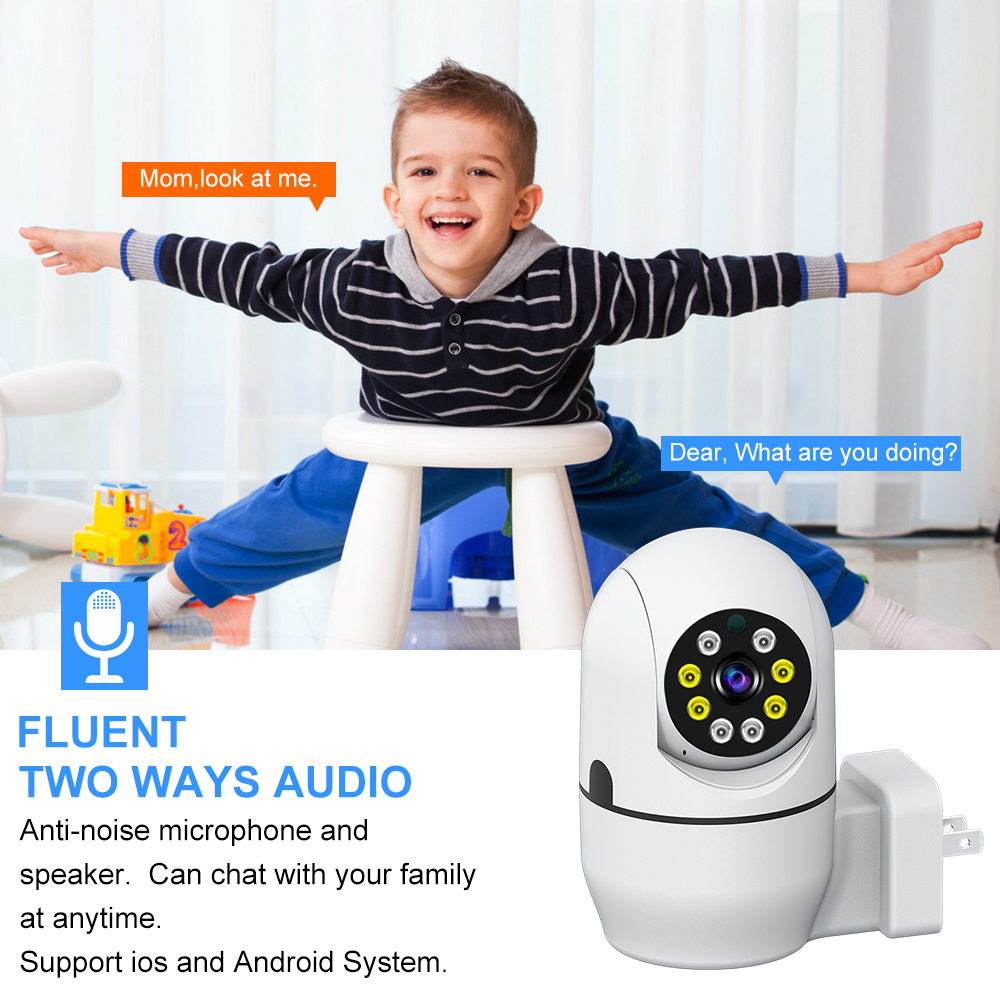 WiFi Socket CCTV Camera Wireless WIFI Security Compact Home Indoor Security Camera