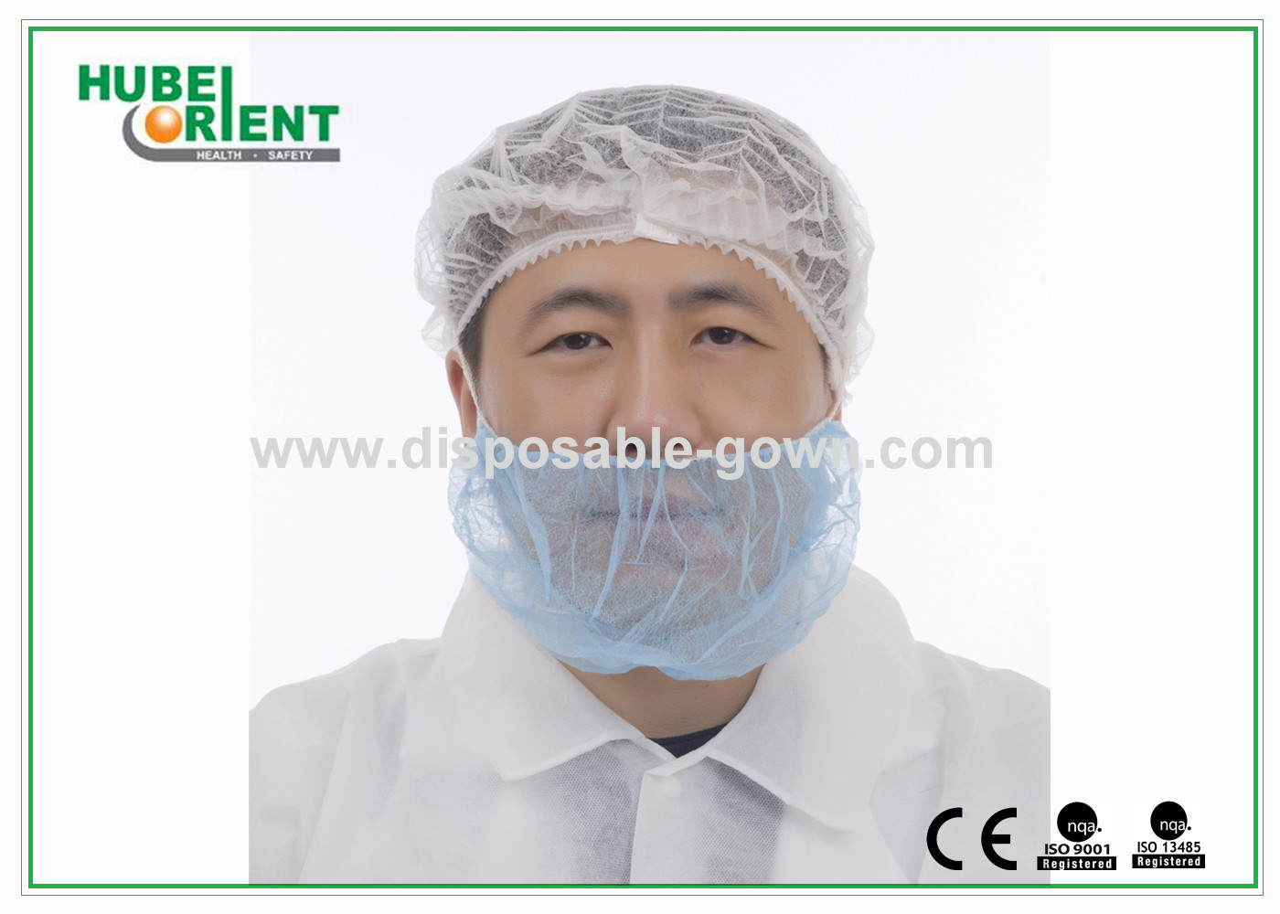 Spatter Prevention Non Woven Disposable Beard Cover With Single Elastic