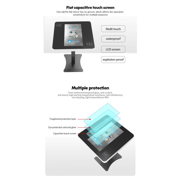 Explosion Proof 21.5 Inch LCD Touch Table For Coffee Shop