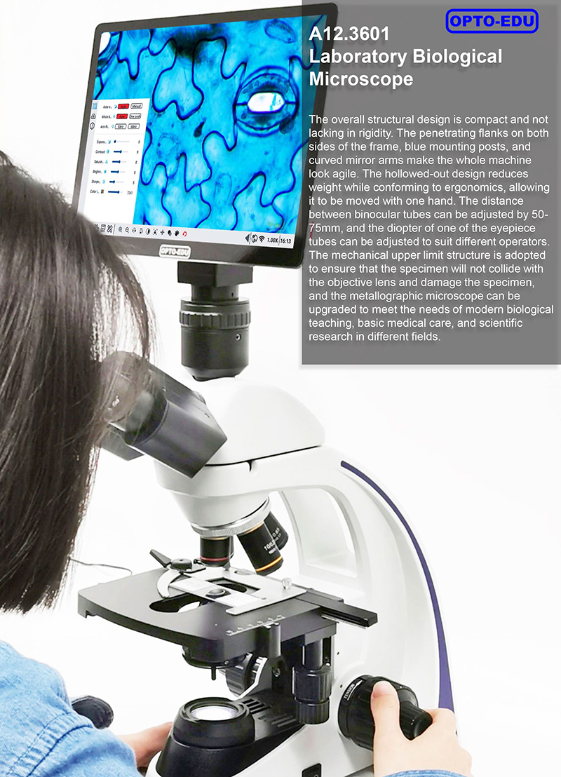OPTO EDU A12.3601 Trinocular Biological Binocular Microscope Laboratory