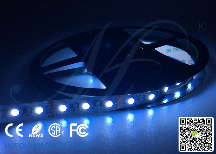Wireless IR RF Wifi Remote Control LED Strip Lights 12V 24V 15watts Changeable Color RGB and Cold White Holiday Lighting