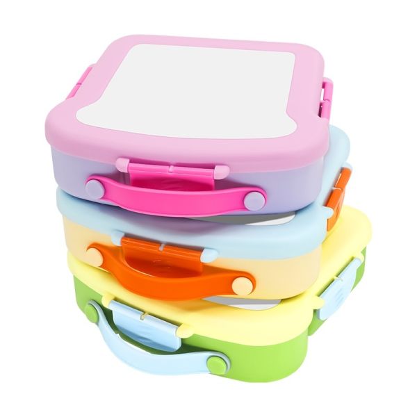 Creative Microwave Safe Lunchbox Sublimation With Fork And Spoon For Children Food Grade Plastic Fruit Bento Box For Office Workers