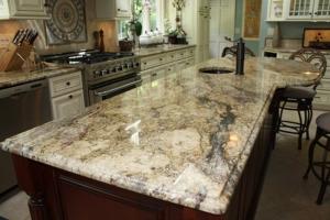 Quality Yellow River / Golden River Granite Vanity Countertops For Traditional Bathroom wholesale