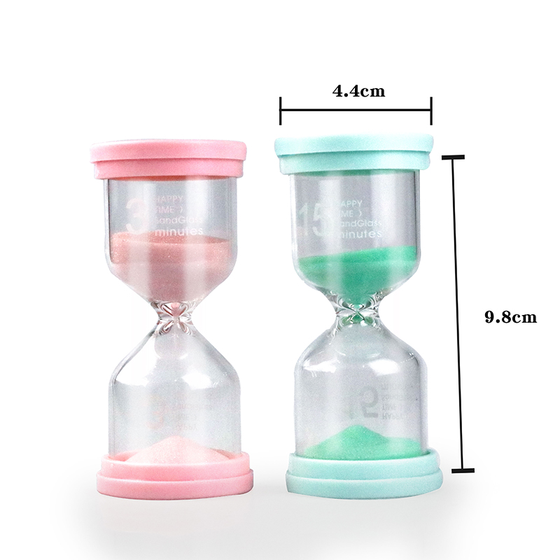 Wholesale price 5 minute 10 minute hourglass colored sand glass decorative hourglass glass sandtimers hourglass