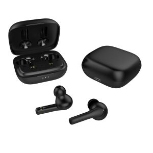 China Black Bluetooth 5.0 Headphones PAU1623 Wireless TWS Earphone 40mAh on sale