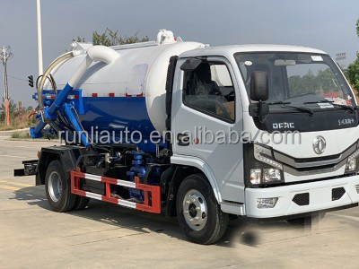Factory DFAC Dongfeng 5CBM Vacuum Suction Septic Sewage Fecal Suction Truck