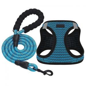 China Breathable Pet Collar Lead Harness Set Nylon For Small Medium Dogs on sale