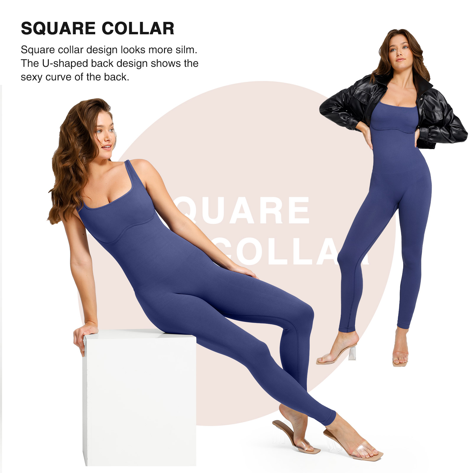 Seamless Bodysuit Jumpsuit for Women 0.2kg Lightweight and Nonwoven Weaving Method