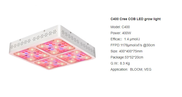 C600 Cree EPI 780μmol/s 850mA 600W COB LED Grow Light