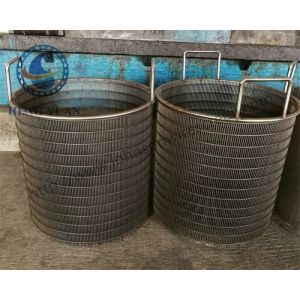 Quality 304 Grade Wire Cylinder Basket , Water Treatment Rotating Drum Screen wholesale