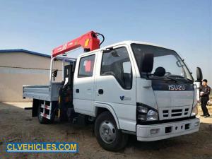 China Two Arm ISUZU Truck Mounted Crane Crew Cabin Light Duty 3200kg on sale